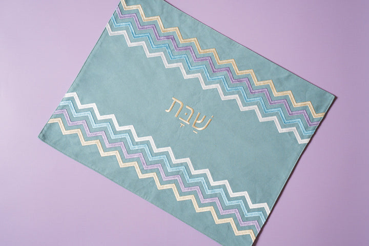 Wavy Embroidered Challah Cover