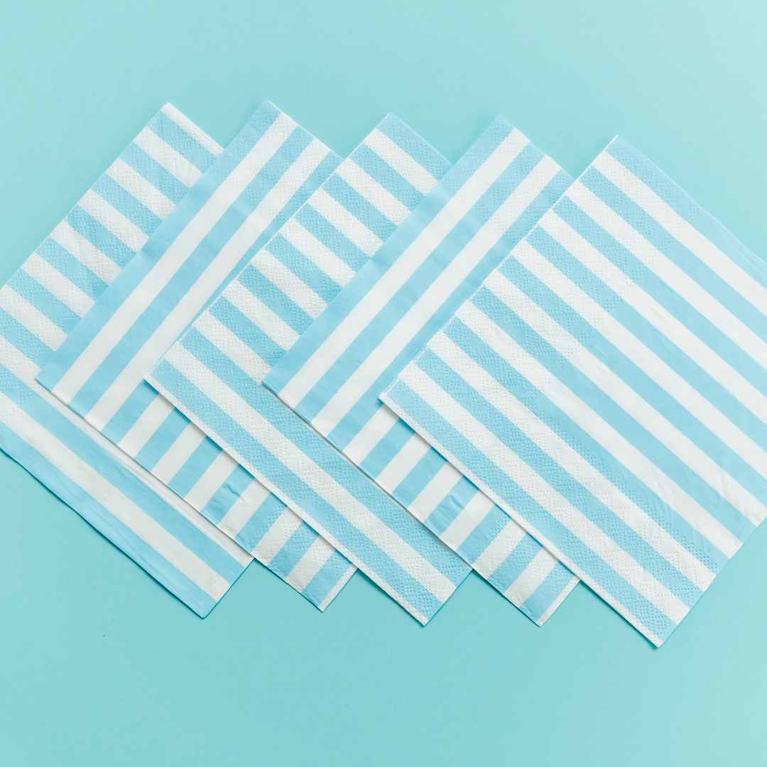 Classic Blue Stripe Paper Napkin