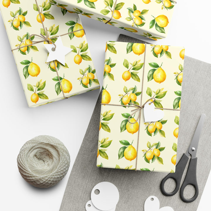 Lemon Pattern Wrapping Paper - SB Paperie