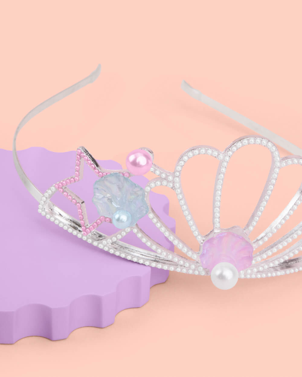Mermaid Tiara - pearls + metal