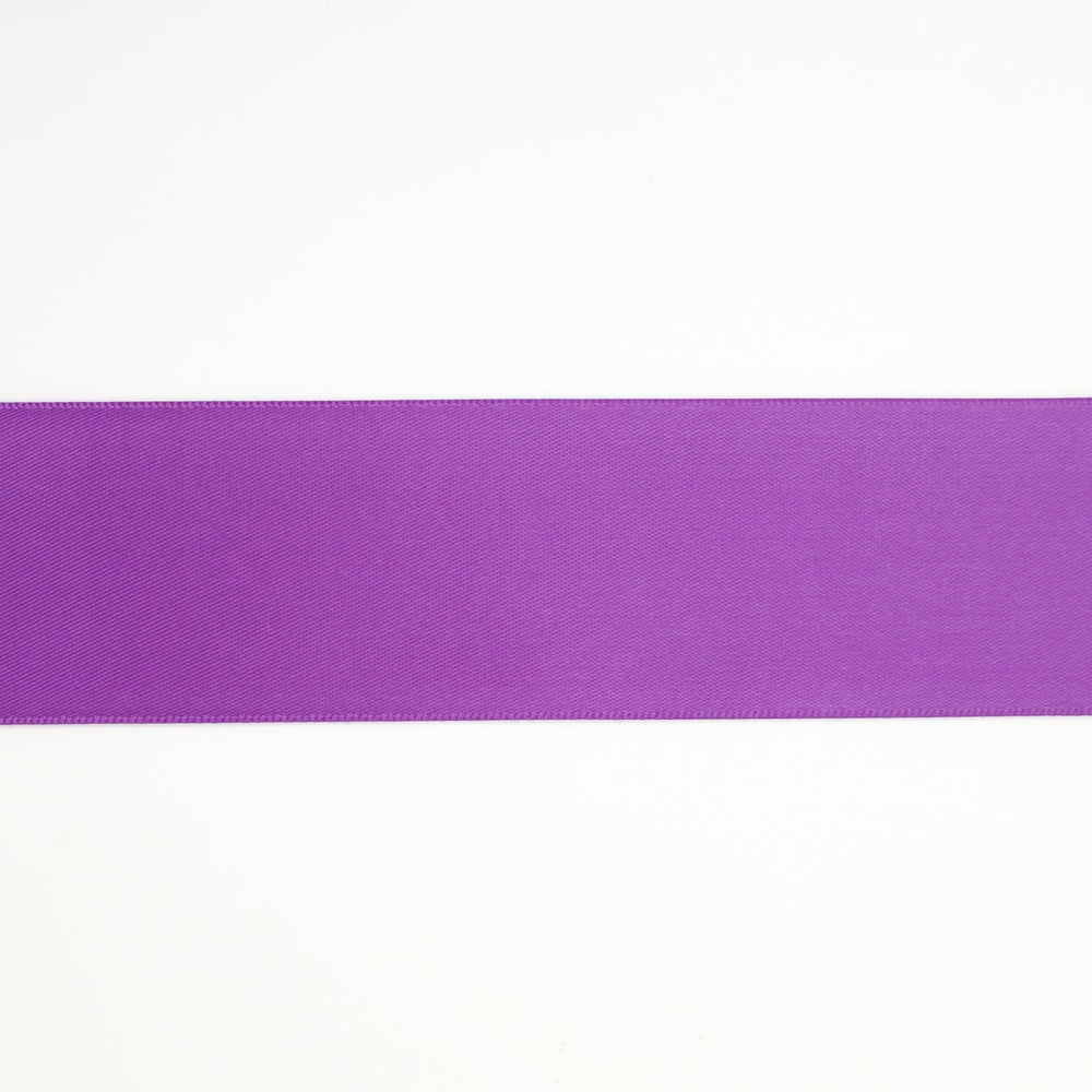 1 1/2" Double Face Satin Ribbon | Purple (465) | 50 Yard Roll