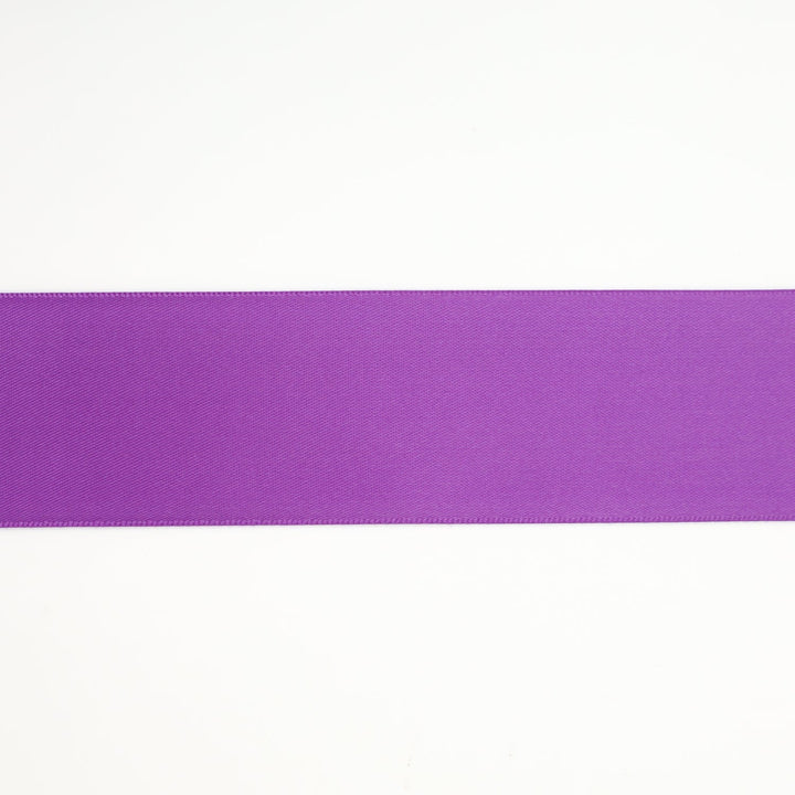 1 1/2" Double Face Satin Ribbon | Purple (465) | 50 Yard Roll