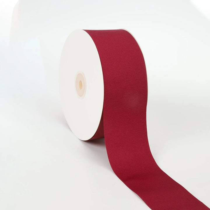 Textured Grosgrain Ribbon | Wine (275) 2 1 4" - 50 Yard Roll