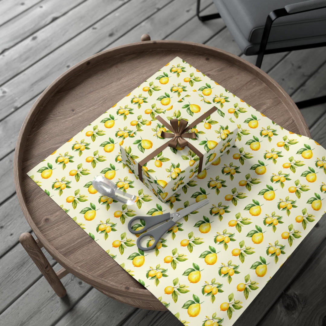 Lemon Pattern Wrapping Paper - SB Paperie