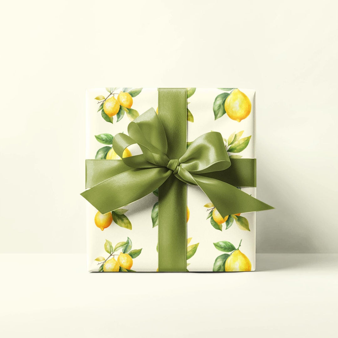 Lemon Pattern Wrapping Paper - SB Paperie