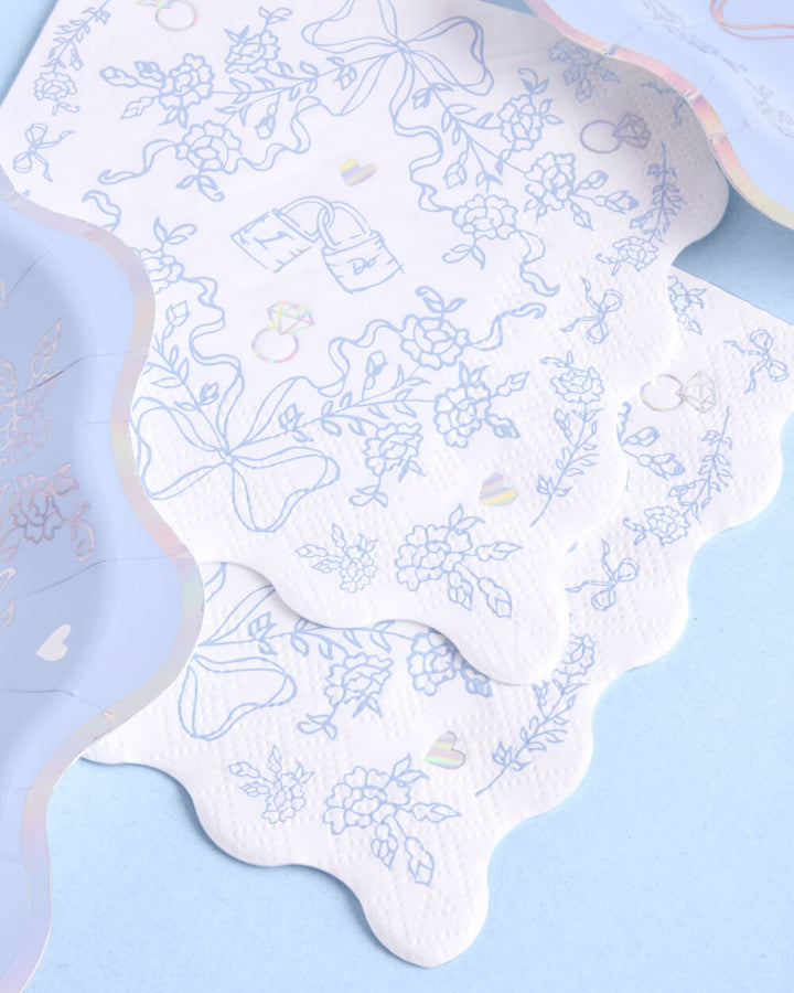 Something Blue Napkins - 25 printed napkins