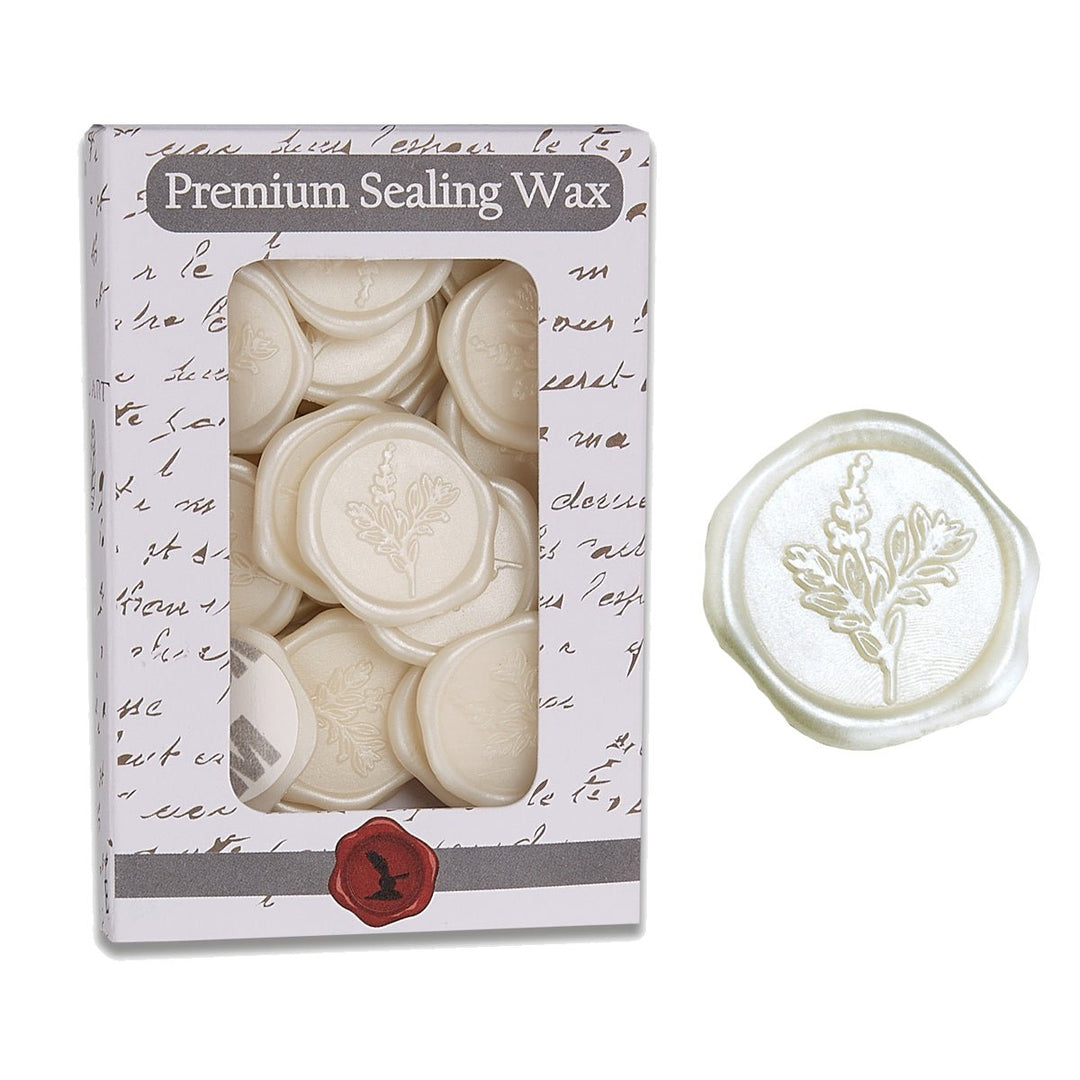 Botanical Adhesive Wax Seal Stickers for Envelopes and Invitations (25-Pack) 6 Colors