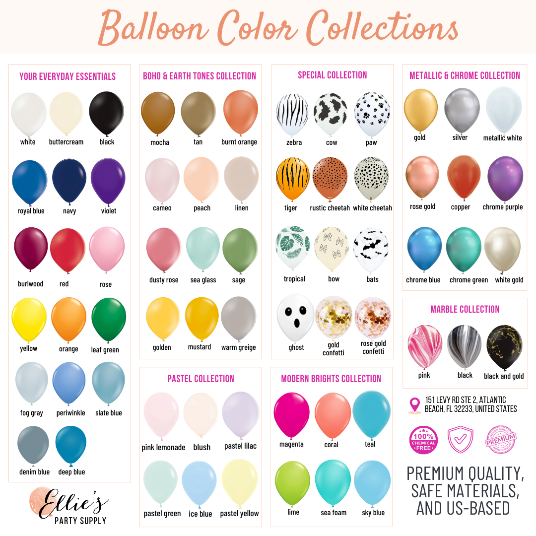Giraffe Safari Balloon Garland Kit – Blue &amp; Mocha Jungle Theme