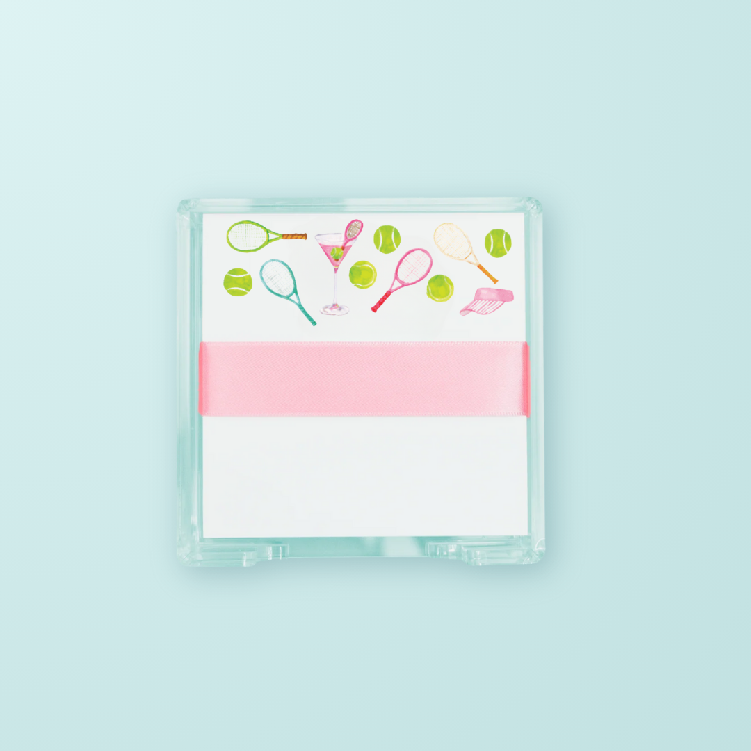 Tennis & Cocktails Pattern Desk Set