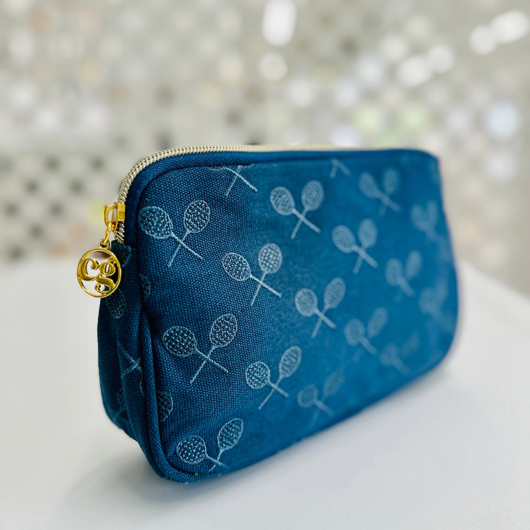 Matchtime Pouch Navy Navy Embroidery