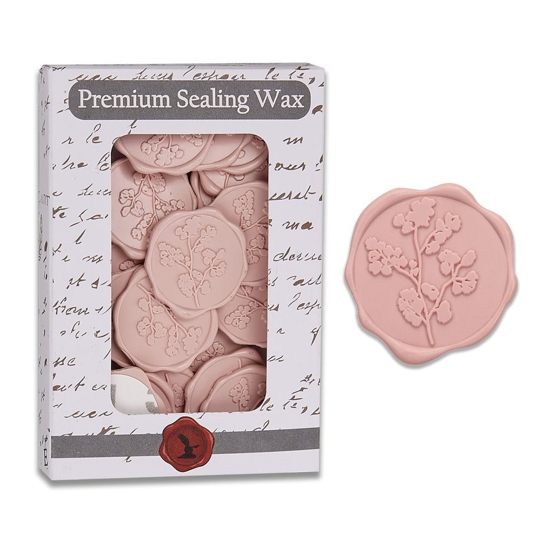 Maidenhair Adhesive Wax Seal Stickers for Envelopes and Invitations (25-Pack) 6 Colors