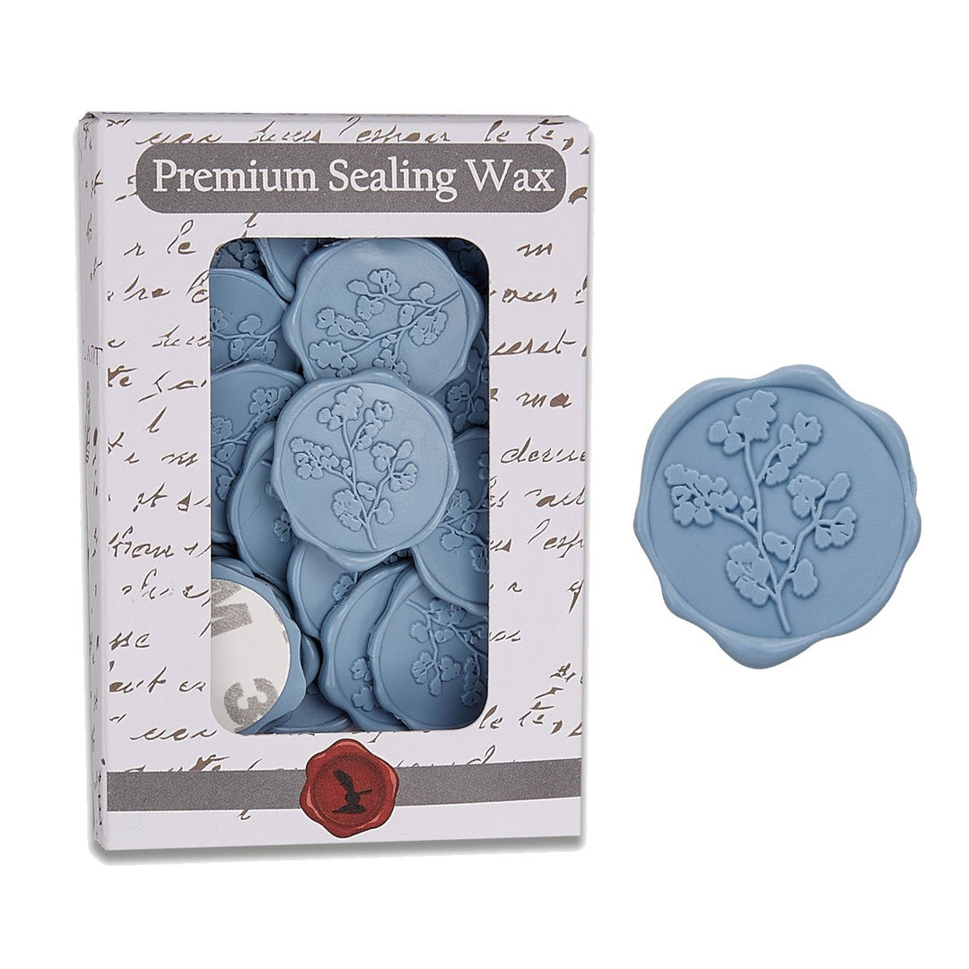 Maidenhair Adhesive Wax Seal Stickers for Envelopes and Invitations (25-Pack) 6 Colors