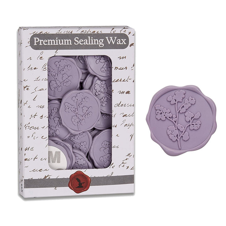 Maidenhair Adhesive Wax Seal Stickers for Envelopes and Invitations (25-Pack) 6 Colors