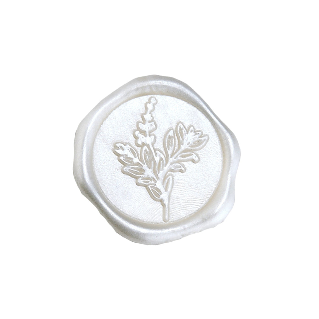 Botanical Adhesive Wax Seal Stickers for Envelopes and Invitations (25-Pack) 6 Colors