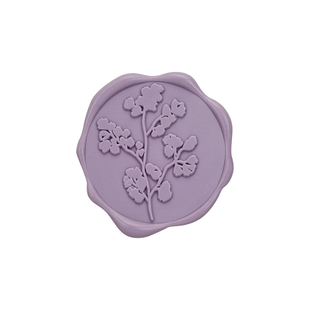 Maidenhair Adhesive Wax Seal Stickers for Envelopes and Invitations (25-Pack) 6 Colors