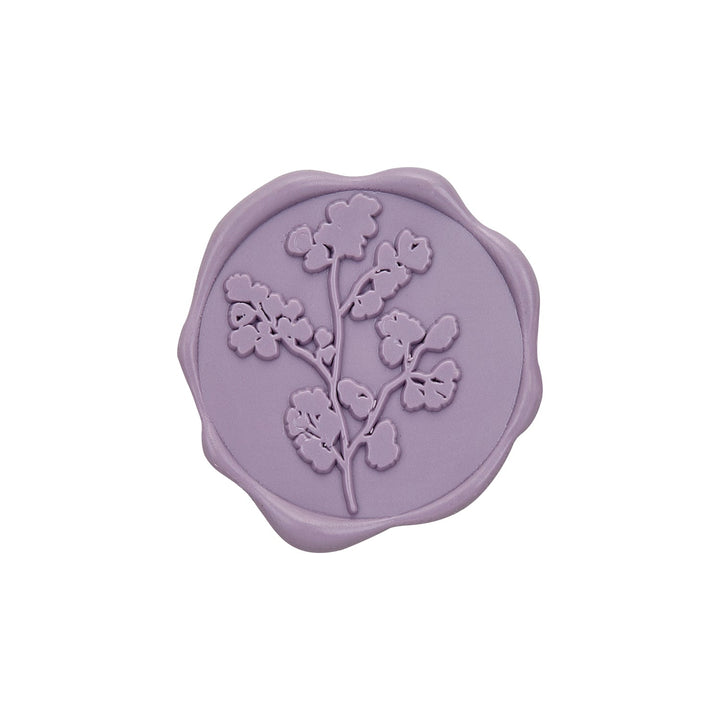 Maidenhair Adhesive Wax Seal Stickers for Envelopes and Invitations (25-Pack) 6 Colors