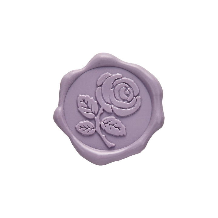 Rose Stem Adhesive Wax Seal Stickers for Envelopes and Invitations (25-Pack) 6 Colors