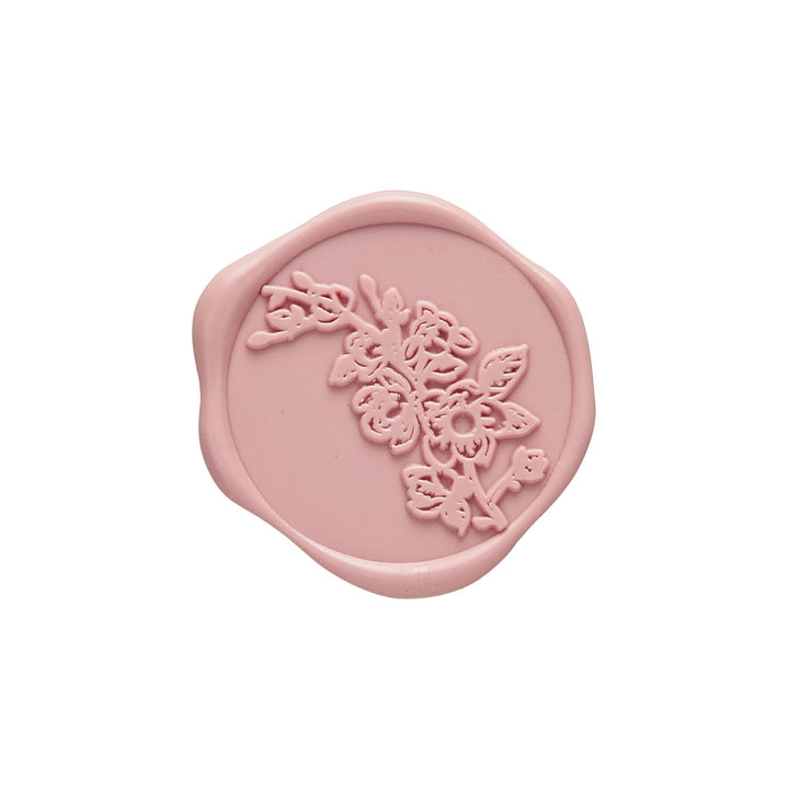 Sweet Magnolia Adhesive Wax Seal Stickers for Envelopes and Invitations (25-Pack) 6 Colors