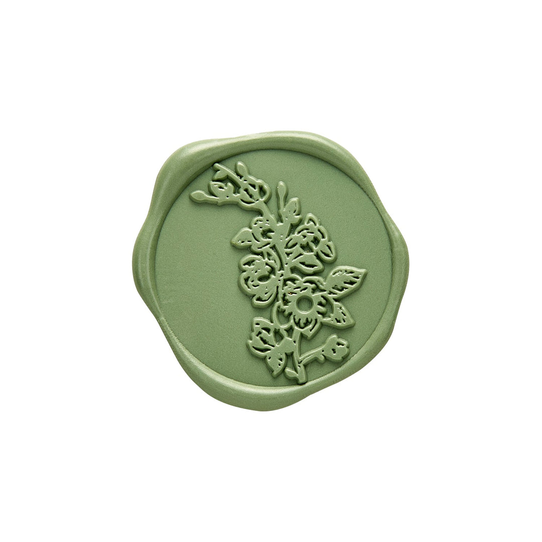 Sweet Magnolia Adhesive Wax Seal Stickers for Envelopes and Invitations (25-Pack) 6 Colors