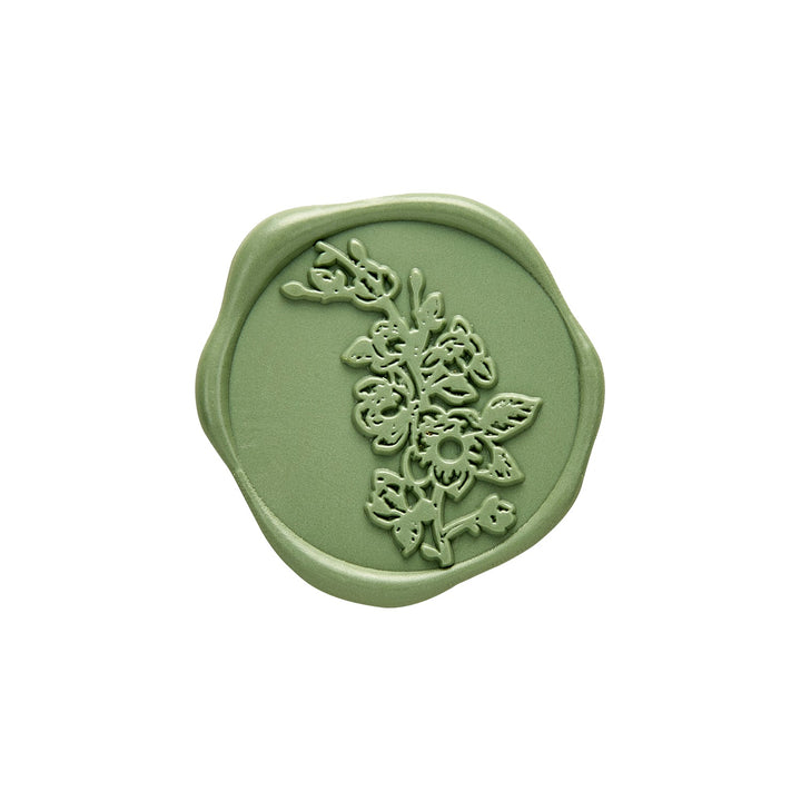 Sweet Magnolia Adhesive Wax Seal Stickers for Envelopes and Invitations (25-Pack) 6 Colors