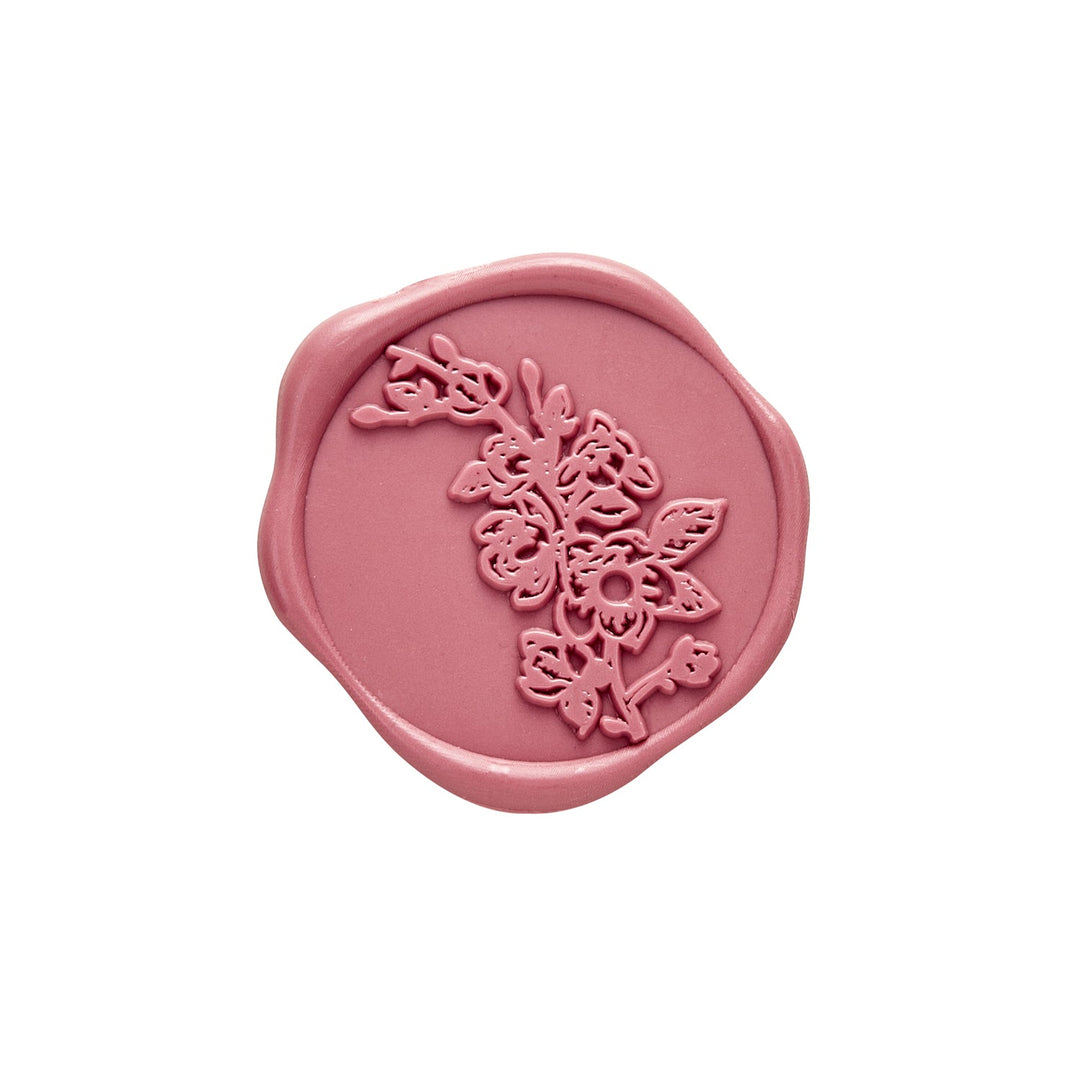 Sweet Magnolia Adhesive Wax Seal Stickers for Envelopes and Invitations (25-Pack) 6 Colors