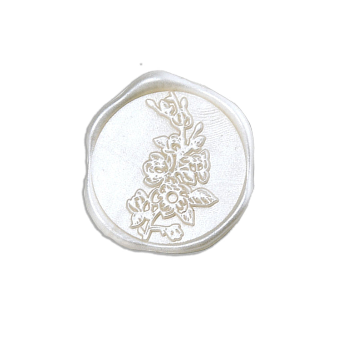 Sweet Magnolia Adhesive Wax Seal Stickers for Envelopes and Invitations (25-Pack) 6 Colors