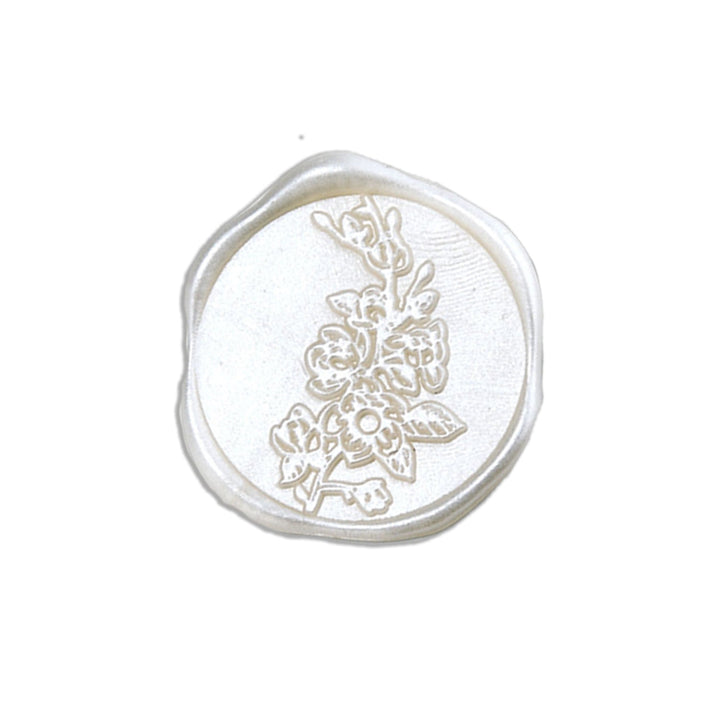 Sweet Magnolia Adhesive Wax Seal Stickers for Envelopes and Invitations (25-Pack) 6 Colors