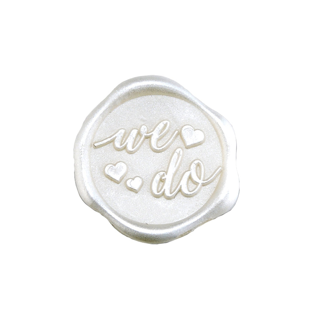 We Do Wedding Adhesive Wax Seal Stickers for Envelopes and Invitations (25-Pack) 2 colors