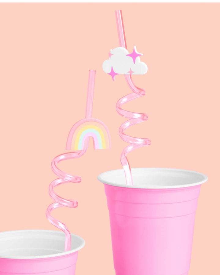 Rainbow Straws - 16 reusable straws
