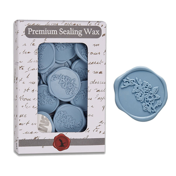 Sweet Magnolia Adhesive Wax Seal Stickers for Envelopes and Invitations (25-Pack) 6 Colors