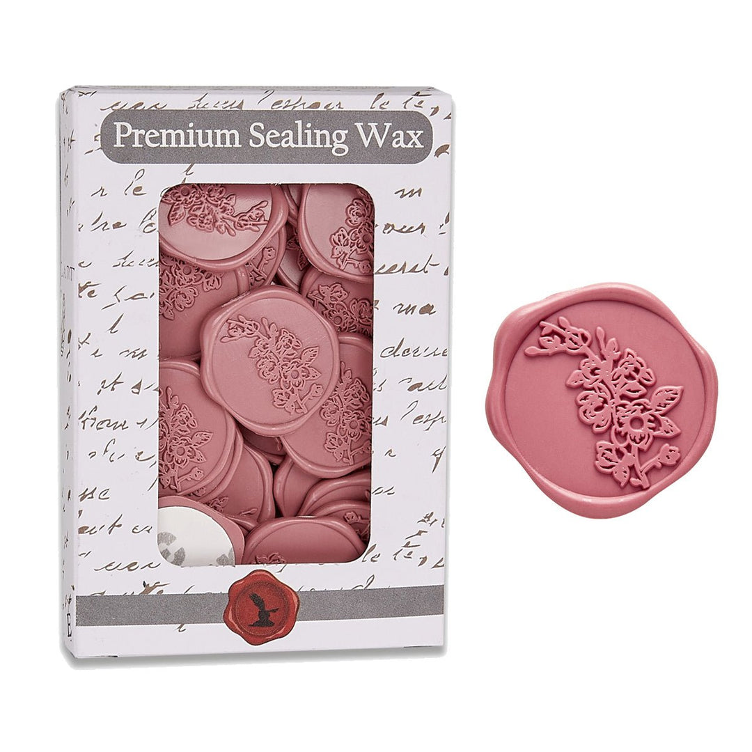 Sweet Magnolia Adhesive Wax Seal Stickers for Envelopes and Invitations (25-Pack) 6 Colors