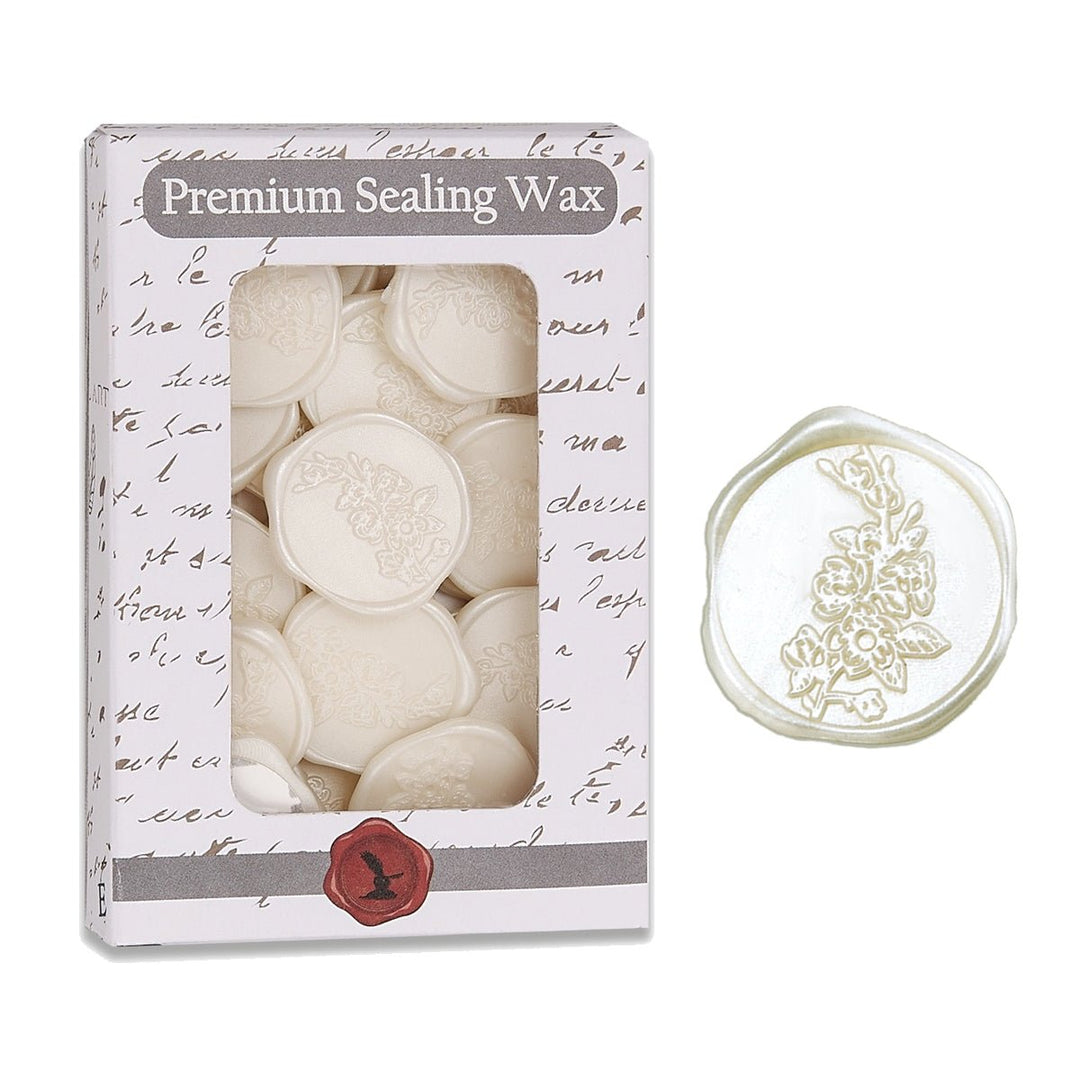 Sweet Magnolia Adhesive Wax Seal Stickers for Envelopes and Invitations (25-Pack) 6 Colors