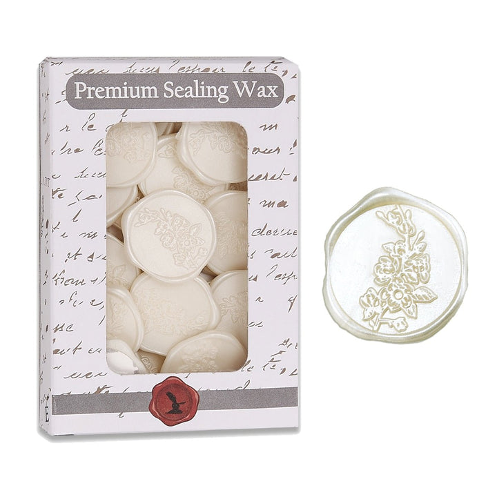 Sweet Magnolia Adhesive Wax Seal Stickers for Envelopes and Invitations (25-Pack) 6 Colors