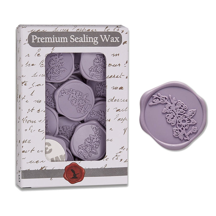 Sweet Magnolia Adhesive Wax Seal Stickers for Envelopes and Invitations (25-Pack) 6 Colors