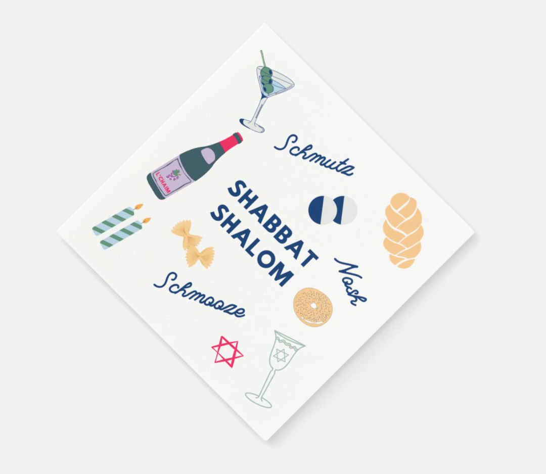 Shabbat Disposable Dinner Napkins