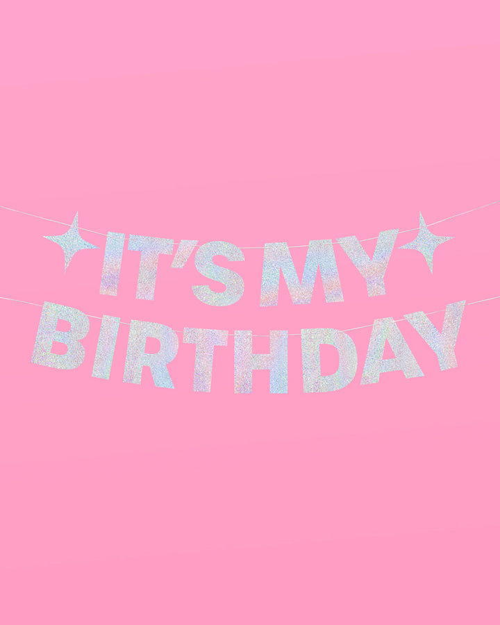 Shimmer Bday Girl Pack - banner, tats + tiara