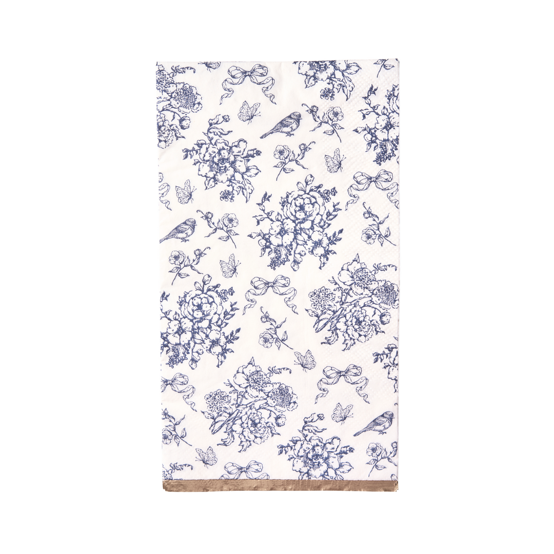 Hamptons Toile & Stripe Dinner Napkins