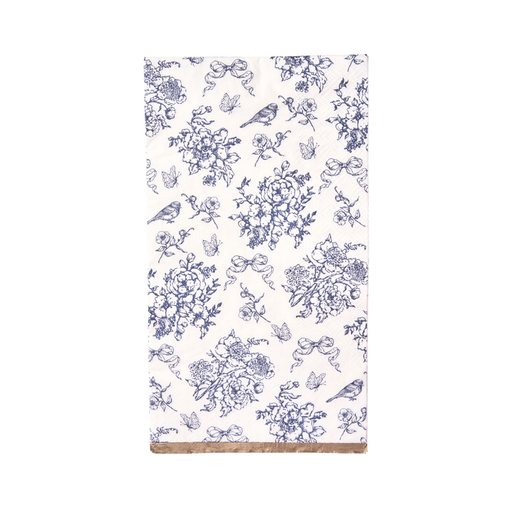 Hamptons Toile & Stripe Dinner Napkins