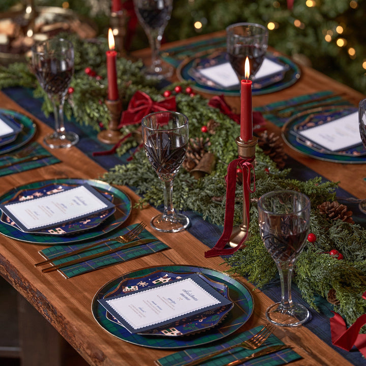 Tartan Christmas - Plaid Christmas Napkins - Dinner Napkins