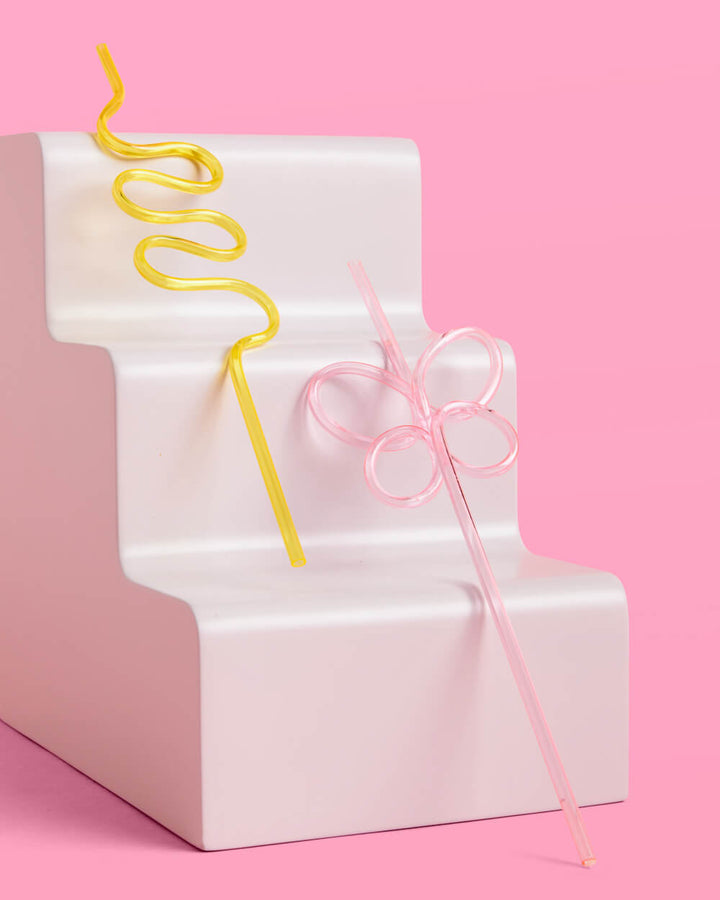 Pastel Party Straws - 16 reusable straws