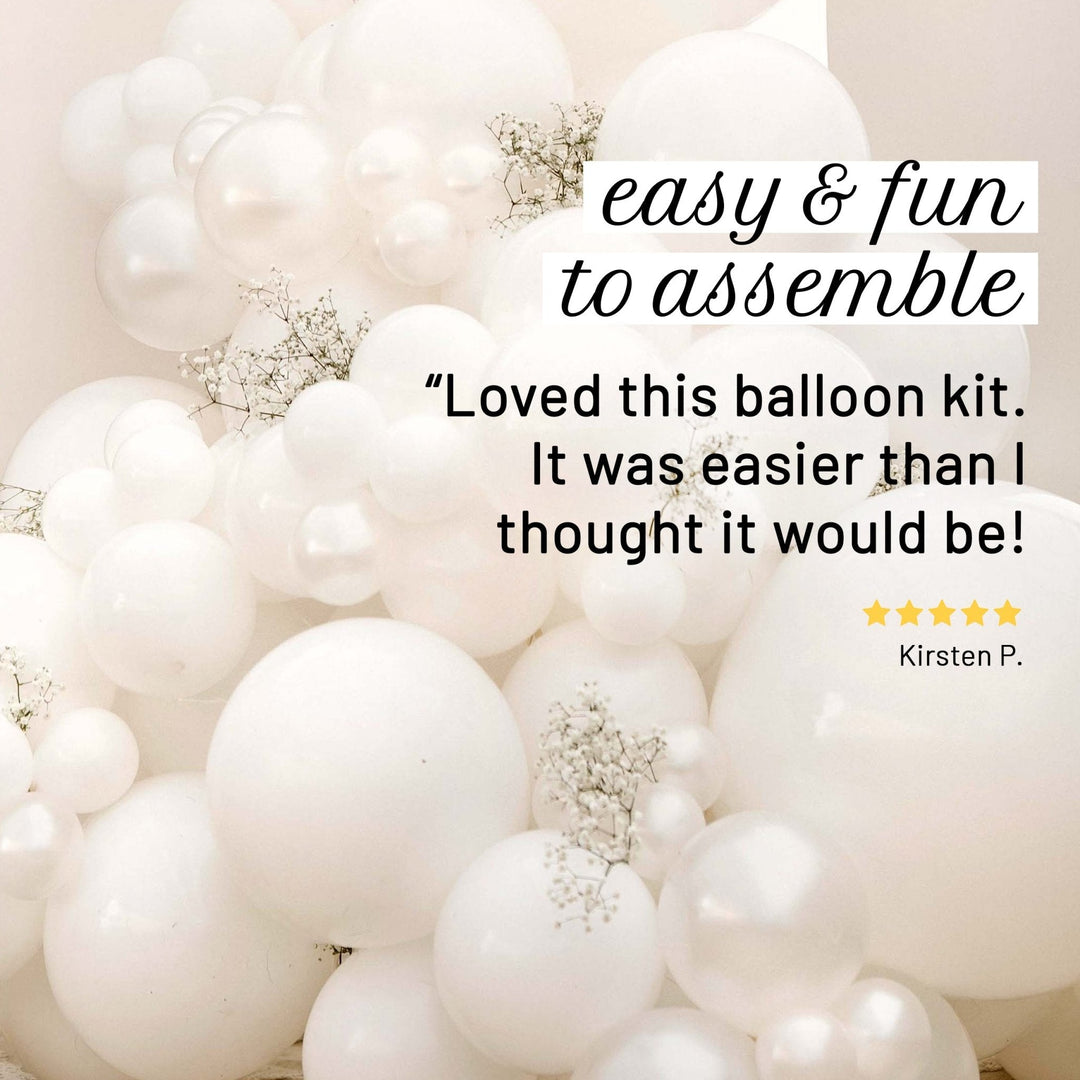White Wedding Balloon Garland Kit
