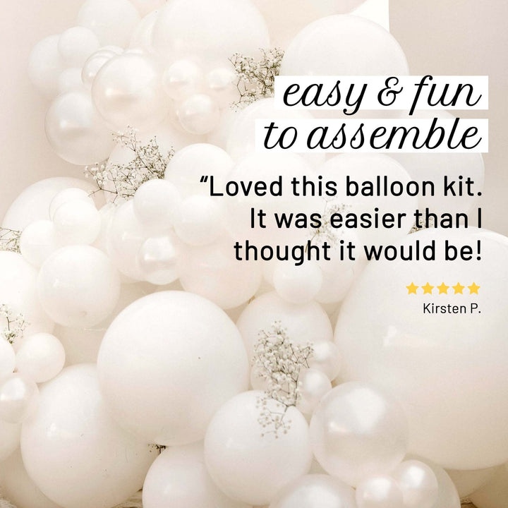 White Wedding Balloon Garland Kit