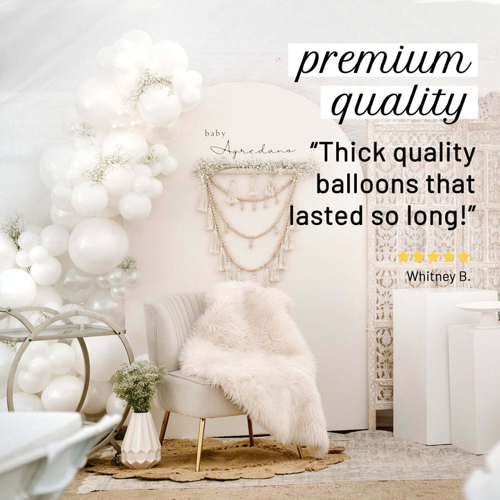 White Wedding Balloon Garland Kit