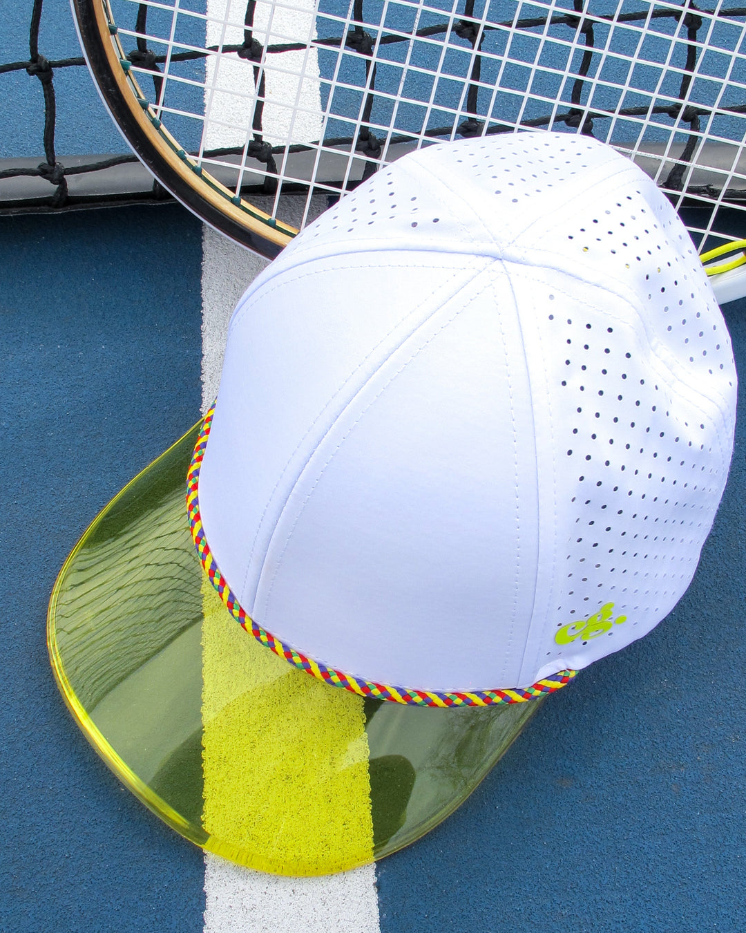 Mental Game Hat White with citron brim