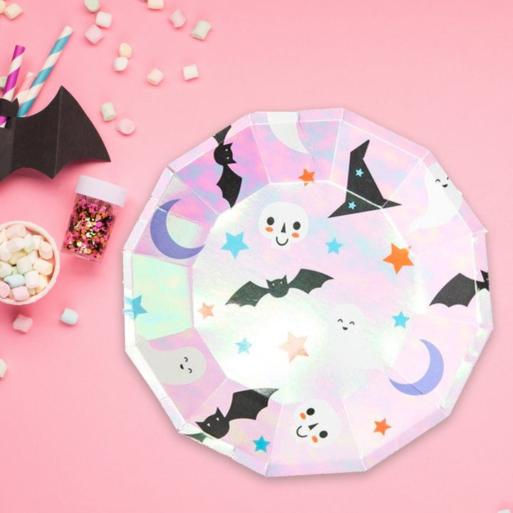 Iridescent Halloween Icon Plates