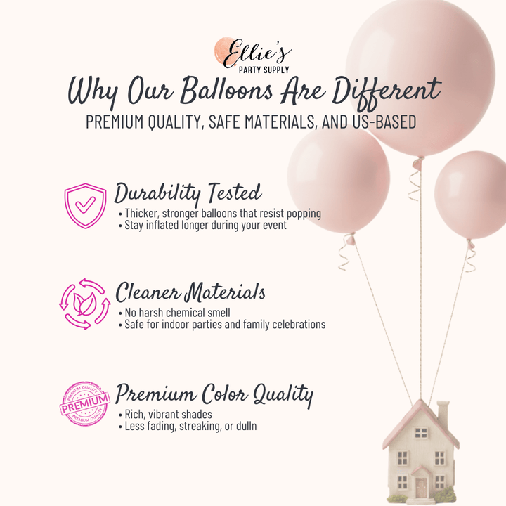 Powder Pink Foil Bow Balloons – 5 Pack | Ellie’s Party Supply