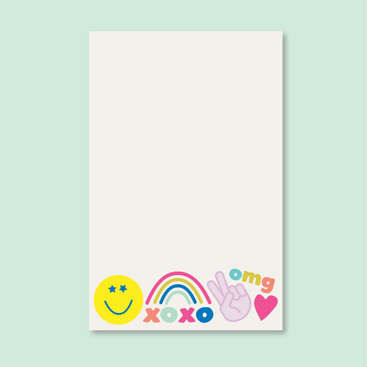 Peace, Love &amp; Happy Icon Notepad