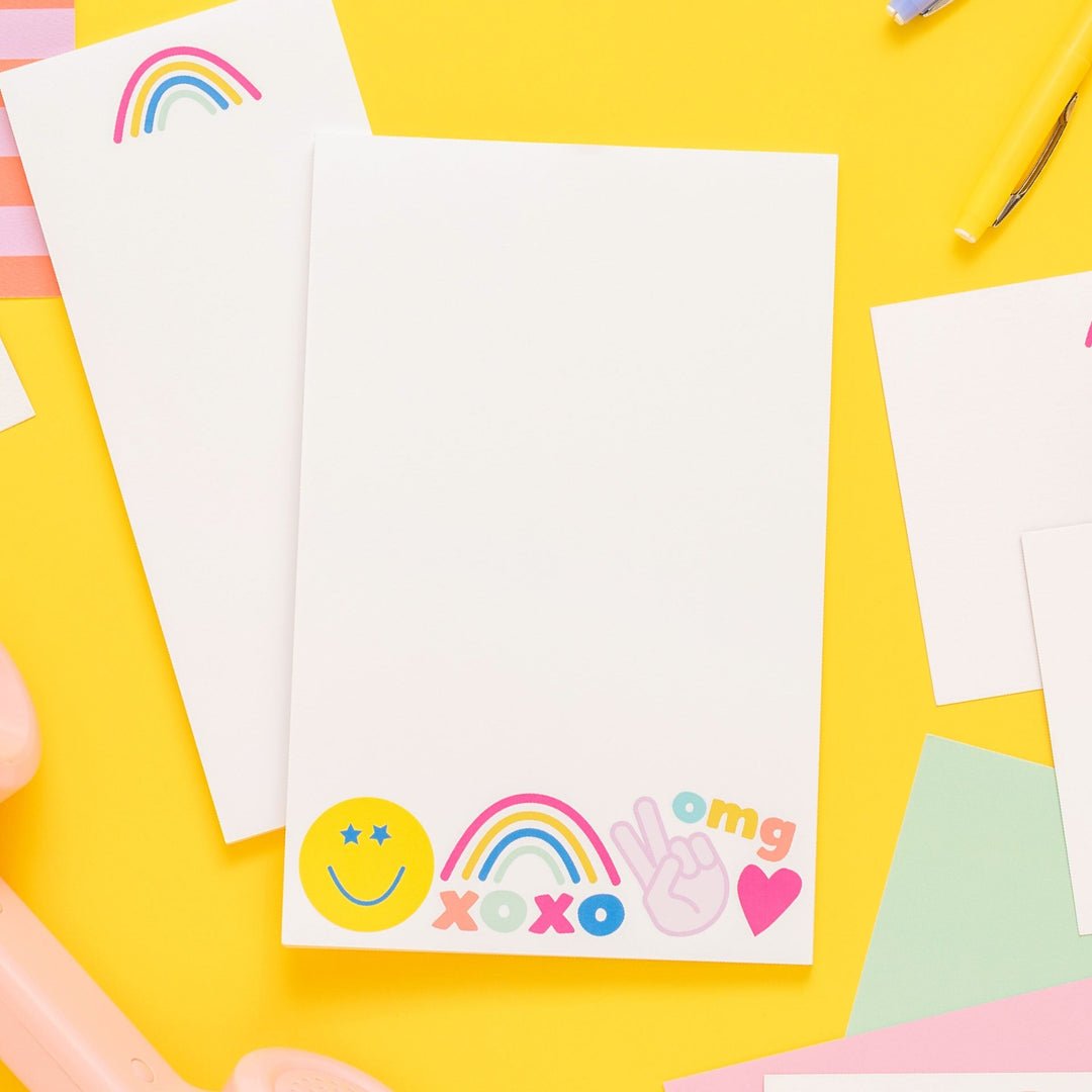 Peace, Love &amp; Happy Icon Notepad
