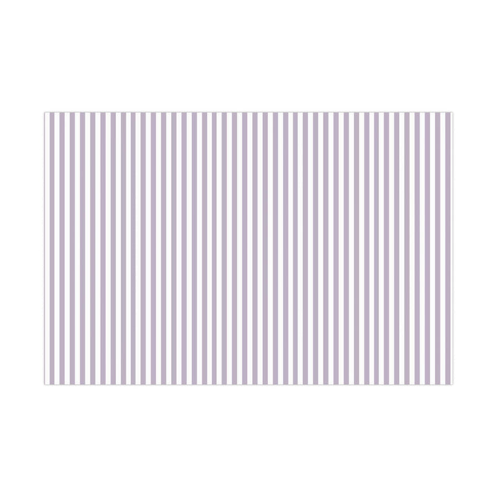 Lilac purple stripes wrapping paper on white background