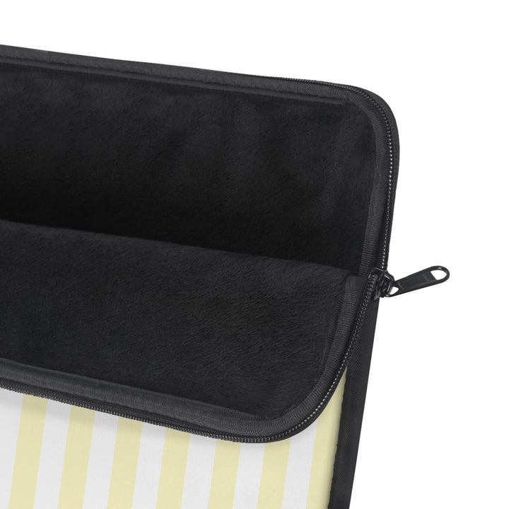 Personalized Yellow Striped Laptop Sleeve - SB Paperie